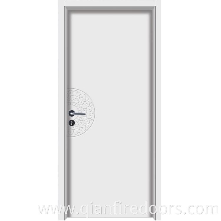 modern solid wooden finished oak veered doors single french design prevention fire door rated